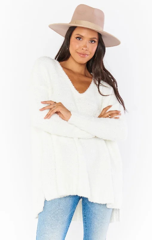 Cowl Neck Women's Cashmere Blend Sweater Dresses for Winter Hug Me Sweater ~ White Fuzzy Knit Cowl Neck Women's Cashmere Blend Sweater Dresses for Winter Hug Me Sweater ~ White Fuzzy Knit