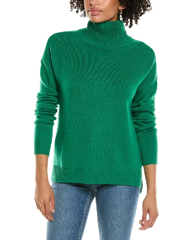 Plus Size Women's Fringe - Trimmed Sweater in Beige for a Boho - Inspired StyleJ.McLaughlin Clara Cashmere Sweater