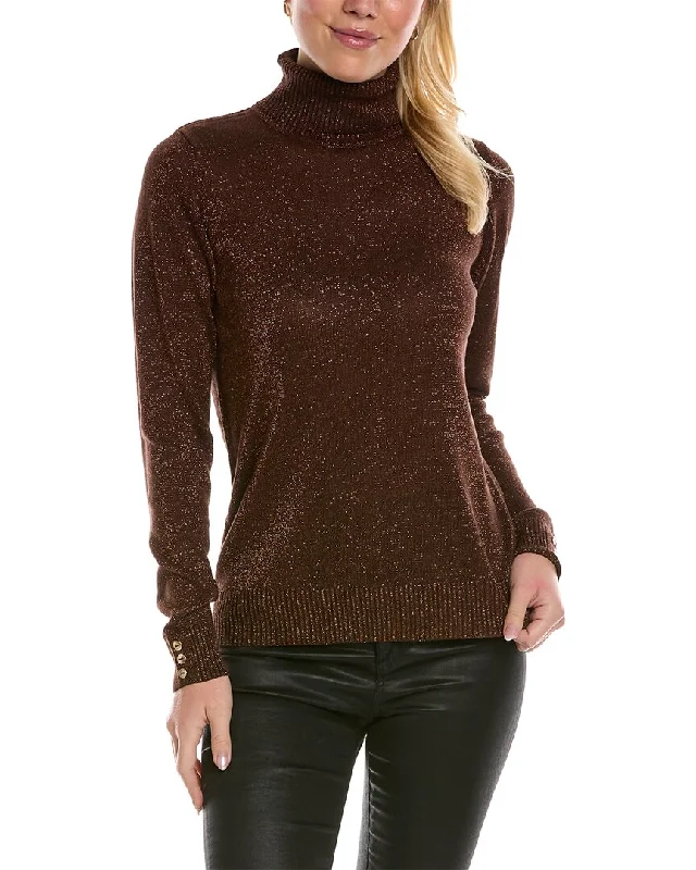 Plus Size Women's Open - Front Cardigan Style Sweater Dresses Joseph A. Turtleneck Sweater