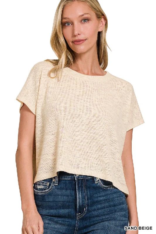 Women's Cropped Tank Tops with Vintage Band Logos  ROUND NECK BOXY TOP | RESTOCKED