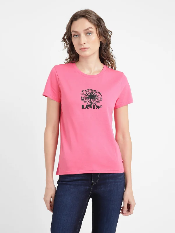 Women's boat neck t shirt Women's Graphic Slim Fit T-shirt