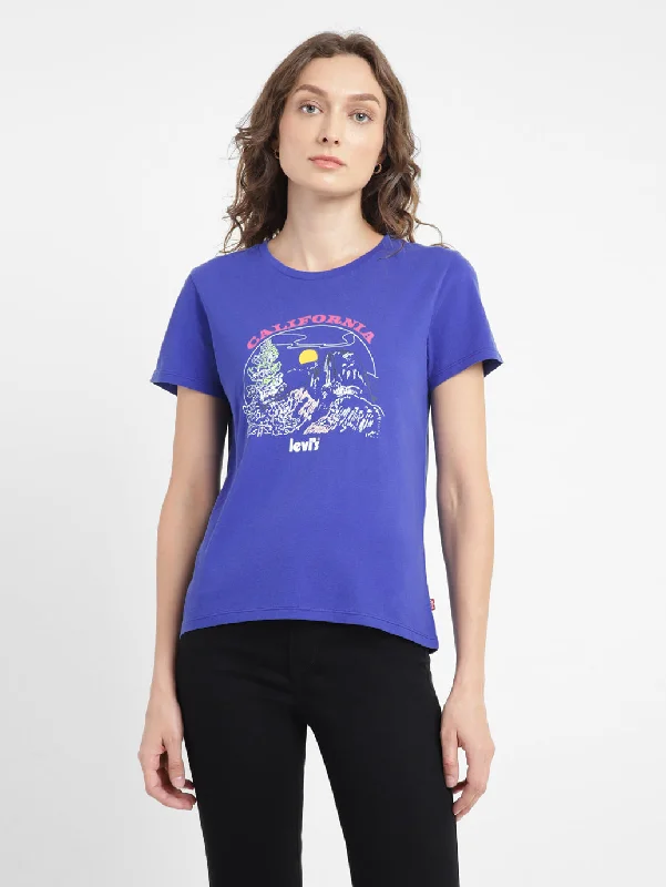 Women's Calvin Klein t shirt Women's Graphic Crew Neck  T-shirt