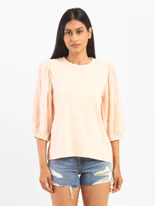 Women's long sleeve t shirt Women's Striped Round Neck Top