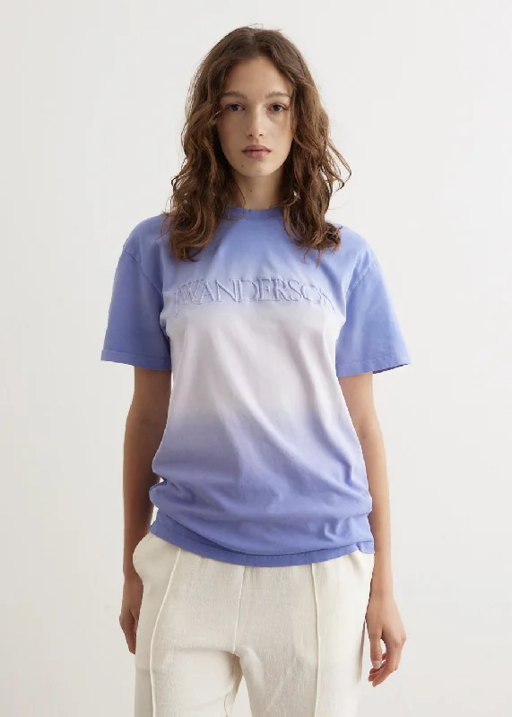 Women's cheap t shirt Logo Embroidery Gradient T-Shirt