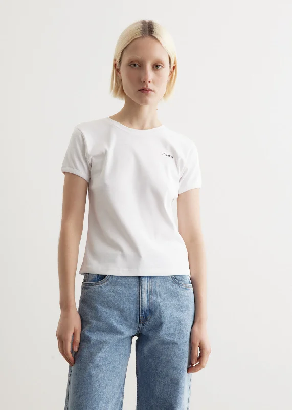 Women's pleated t shirt Logo Slim Fit T-Shirt