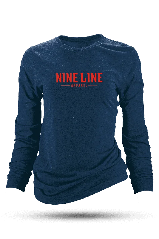 Women's high neck t shirt NLA Basic Red Logo - Long-Sleeve Shirt