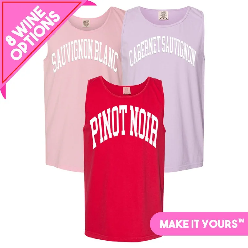 Plunge Neck Women's Seamless Tank Tops for a Smooth Fit  Make It Yours™ 'Wine' PUFF Tank Top