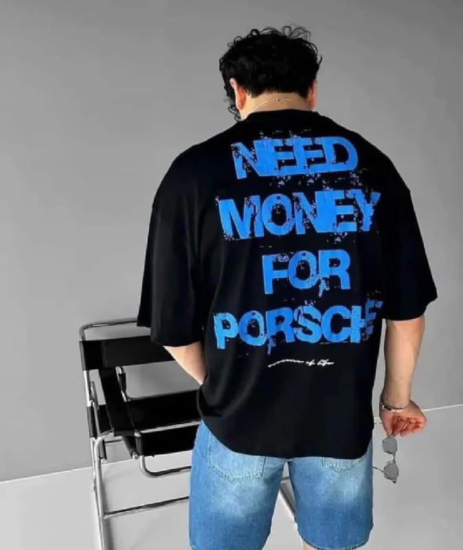 Women's long - sleeve cropped sweatshirt with ribbed cuffs for a snug fit Porsche men oversized tshirt