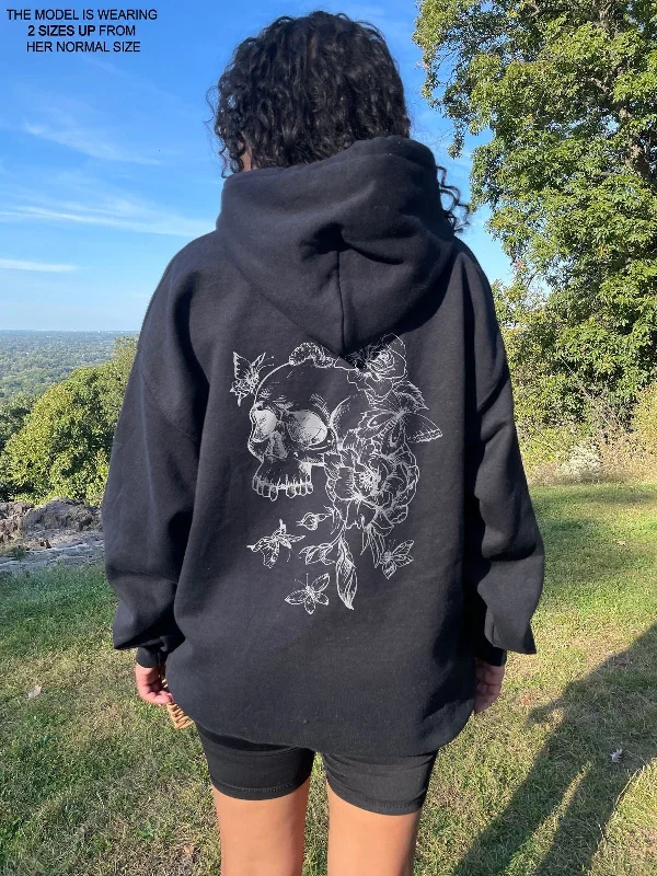 Women's cropped sweatshirt with a slogan graphic for a fun and expressive look Skull Hoodies Women's cropped sweatshirt with a slogan graphic for a fun and expressive look Skull Hoodies