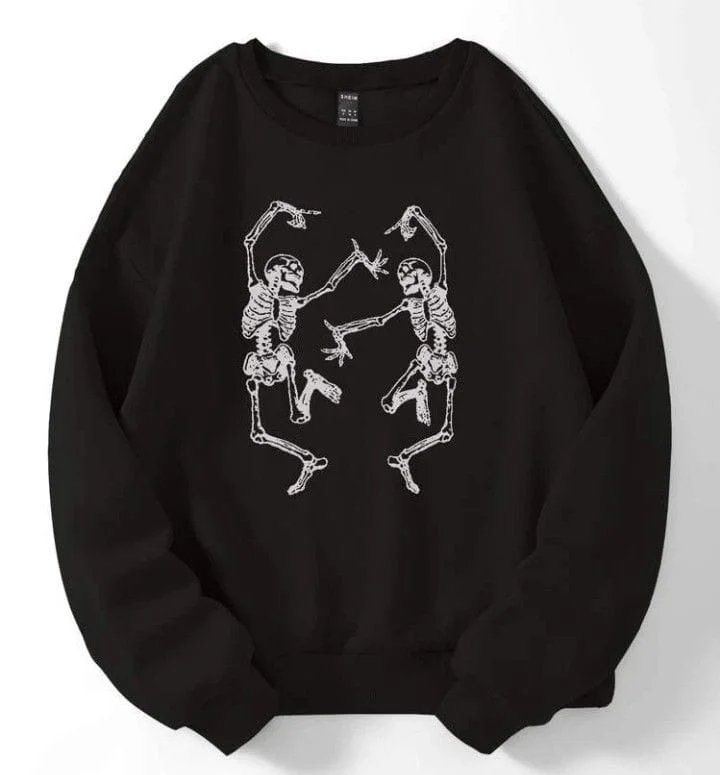 Women's sweatshirt with a mesh panel insert for breathability during workouts Skull sweatshirts
