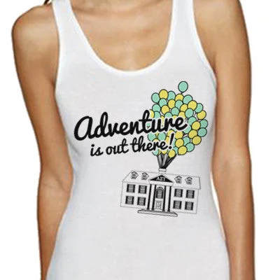 Women's Cropped Tank Tops with Vintage Band Logos Sorority Adventure Printed Shirt - SUB Women's Cropped Tank Tops with Vintage Band Logos Sorority Adventure Printed Shirt - SUB