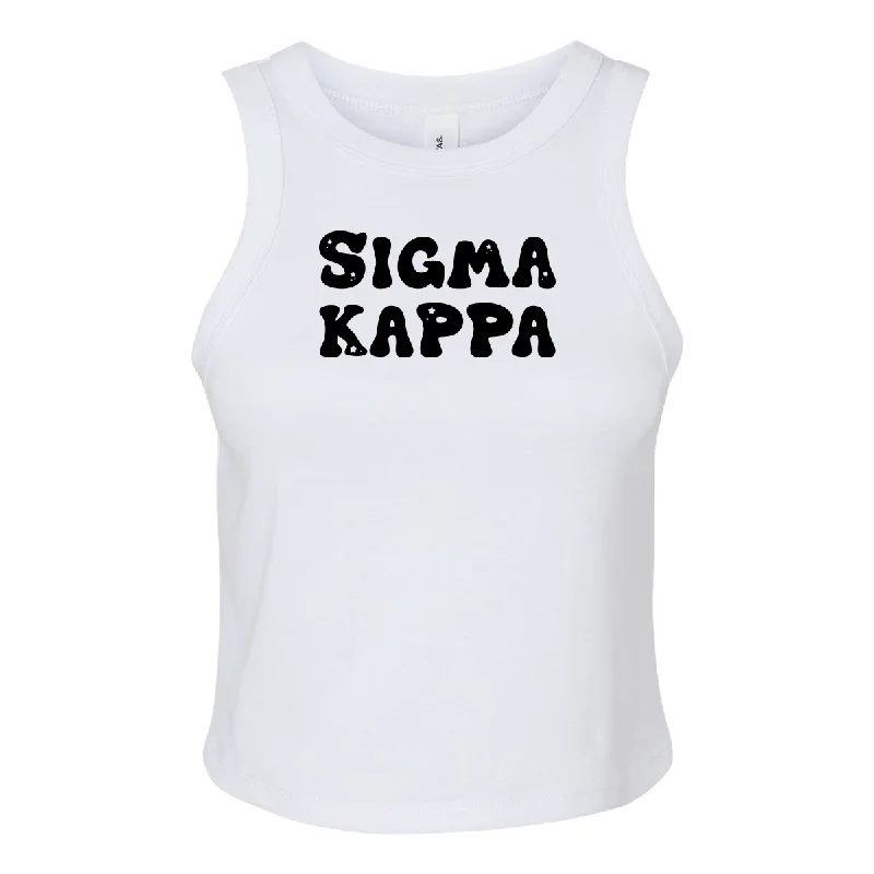 V - Neck Women's Moisture - Wicking Tank Tops for Running Sorority Micro Ribbed Racerback Cropped Tank, Bubble Design V - Neck Women's Moisture - Wicking Tank Tops for Running Sorority Micro Ribbed Racerback Cropped Tank, Bubble Design