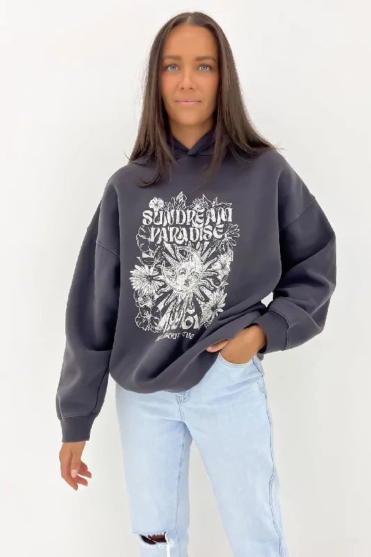 Women's color - block hoodie combining bold hues for a fashion - forward statement Sundream Hoody Washed Black Women's color - block hoodie combining bold hues for a fashion - forward statement Sundream Hoody Washed Black