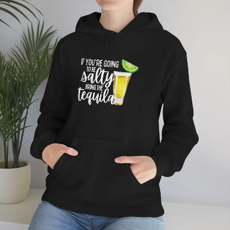 Women's mock - neck sweatshirt made of moisture - wicking material for fitness use Tequila Hoodies