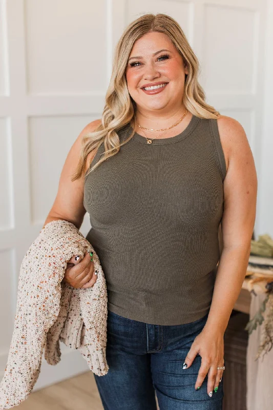 Women's Button - Down Tank Tops in Striped Patterns Thread & Supply On The Road Tank Top- Dark Olive Women's Button - Down Tank Tops in Striped Patterns Thread & Supply On The Road Tank Top- Dark Olive