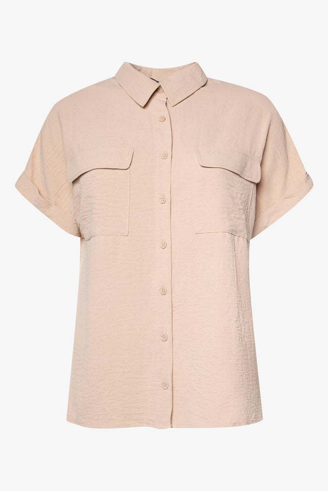 Women's short sleeve t shirt Utility Short Sleeve Shirt Natural