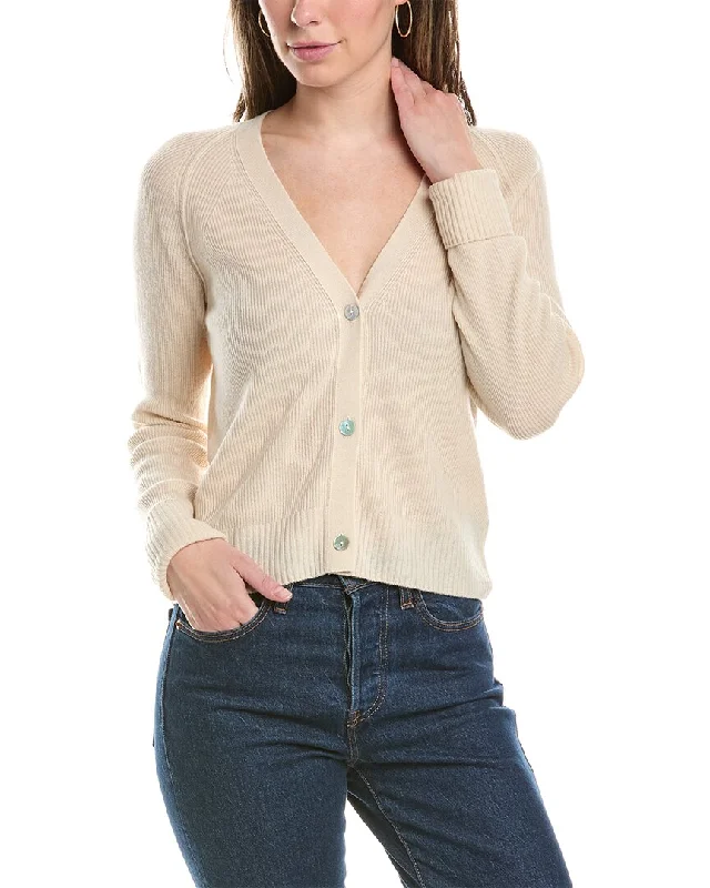 Mock Neck Women's Angora Blend Sweater Dresses in Solid Colors Vince Wool & Cashmere-Blend Cardigan
