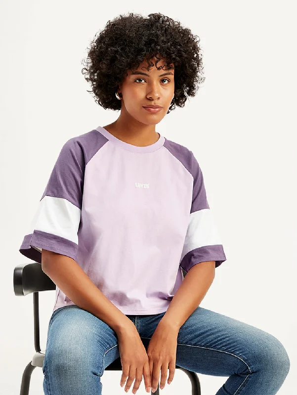 Women's graphic t shirt Women's Colorblock Loose Fit T-Shirt