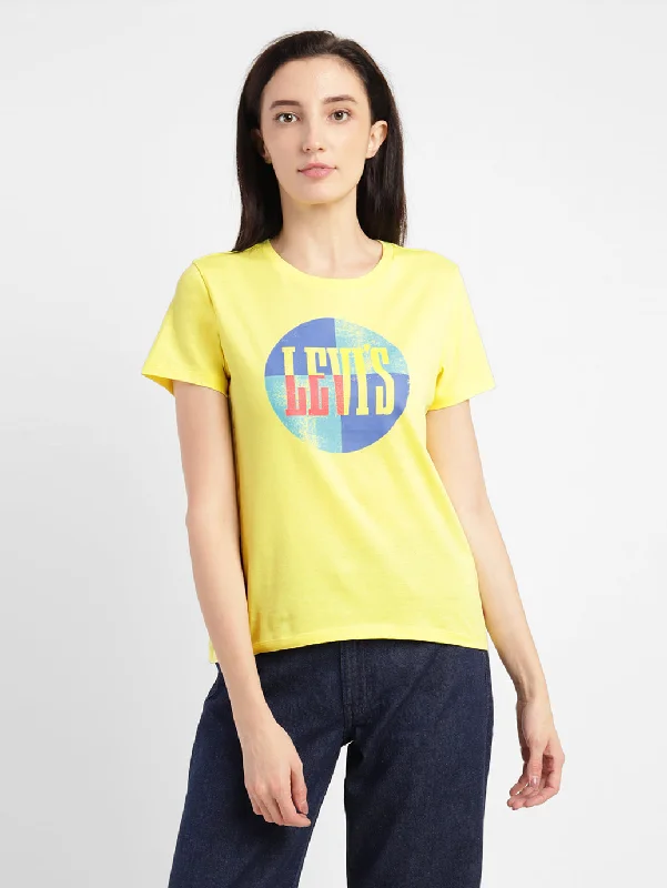 Women's fitted t shirt Women's Graphic Print Round Neck T-shirt