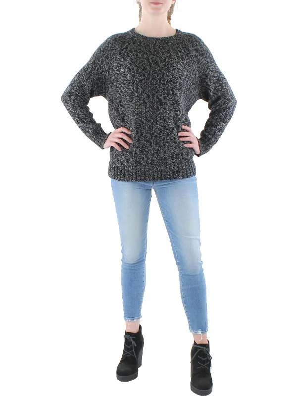 Wrap - Style Women's Lambswool Sweater Dresses in Elegant Shades Womens Organic Cotton Jewel Neck Pullover Sweater