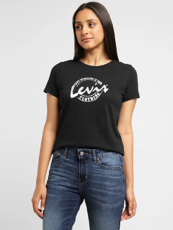 Women's party t shirt Women's Brand Logo Crew Neck T-shirt