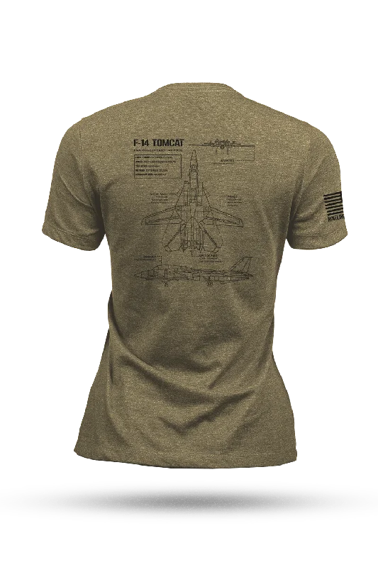 Women's workout t shirt F-14 Tomcat Schematic - Women's T-Shirt