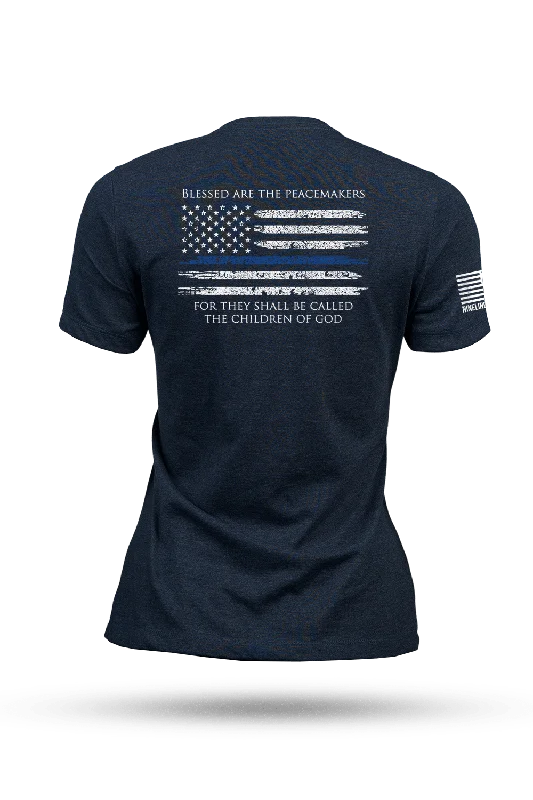 Women's blue t shirt Thin Blue Line - Women's T-Shirt