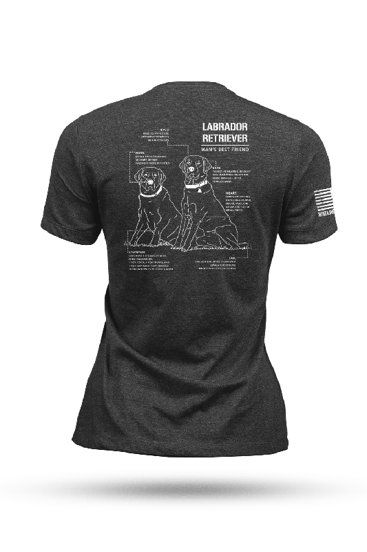 Women's polka dot t shirt Labrador Schematic - Women's T-Shirt