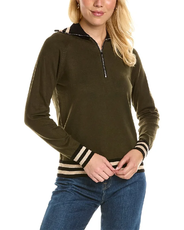 Midi - Length Women's Shetland Wool Sweater Dresses in Traditional Patterns YAL New York 1/2-Zip Sweater Midi - Length Women's Shetland Wool Sweater Dresses in Traditional Patterns YAL New York 1/2-Zip Sweater