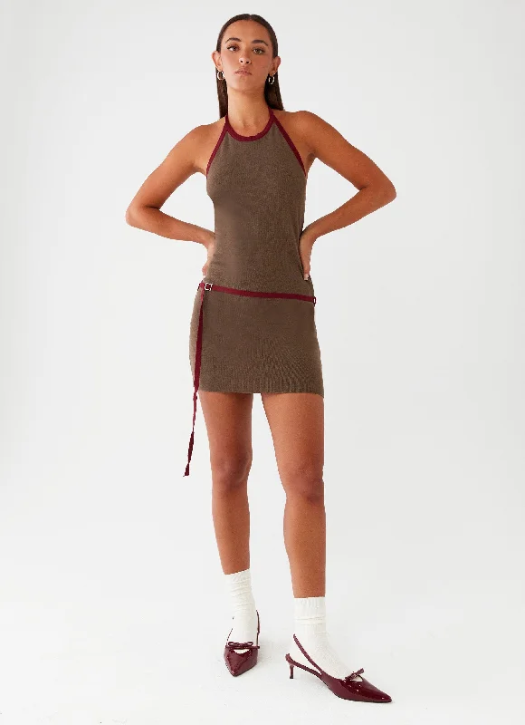 Mini Women Dress with a Short Hem for a Young and Trendy Style Ferne Mini Dress - Iron Grey