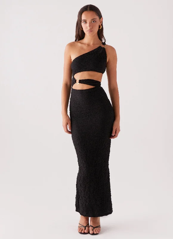 Empire Waist Women Dress to Accentuate the Bust and Conceal the Waist North Haven Maxi Dress - Black