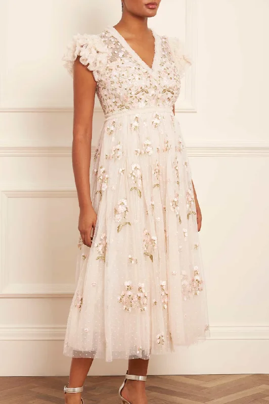 Mermaid - Style Women Dress with a Fitted Silhouette for Special Occasions Posy V-Neck Ballerina Dress