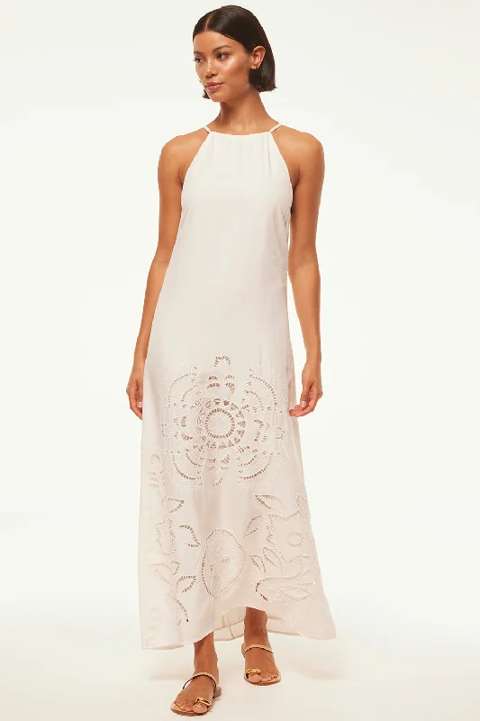 Maxi dresses with a V - neckline for a flattering and elongating shape ALEJANDRA DRESS