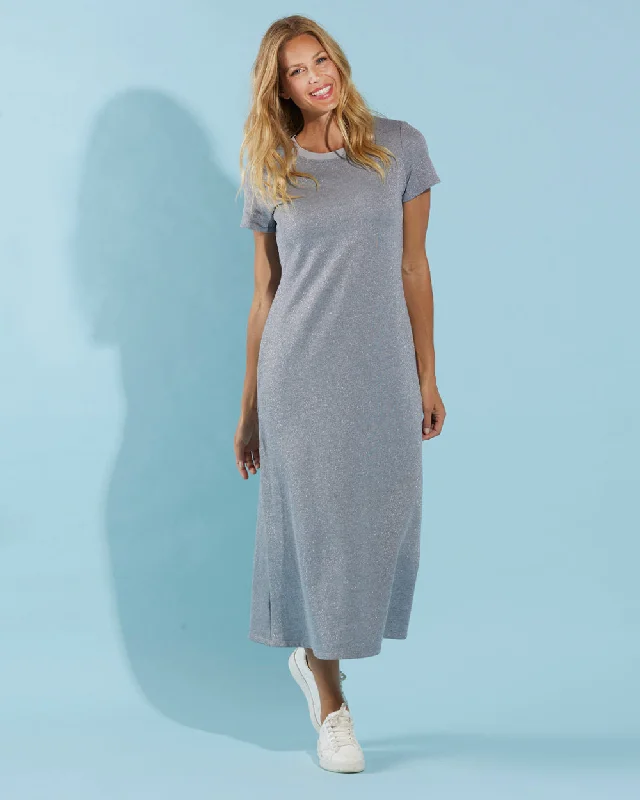 Pleated Women Dress with a Timeless and Elegant Texture Pleated Women Dress with a Timeless and Elegant Texture Alexandra Dress - Lurex Terry