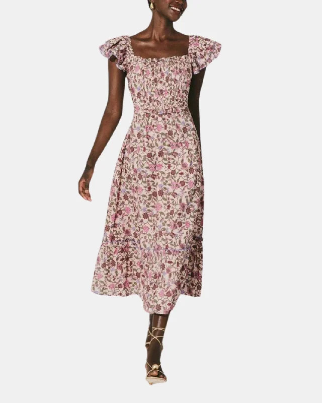 Ball Gown Women Dress with a Full Skirt for a Princess - like Look Ball Gown Women Dress with a Full Skirt for a Princess - like Look ANIKA ANKLE DRESS IN KAIA PRINT