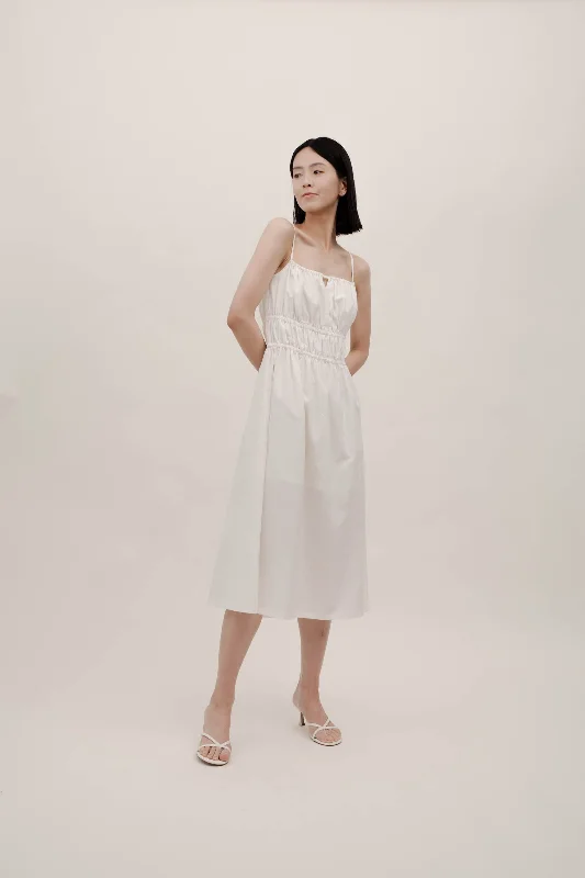 Maxi dresses with a wrap - around style for a customizable fit AUDREY Dress - White