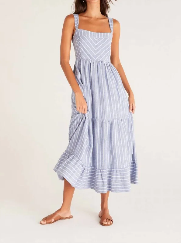 Mermaid - Style Women Dress with a Fitted Silhouette for Special Occasions Mermaid - Style Women Dress with a Fitted Silhouette for Special Occasions Ayla Midi Dress In Marina Blue Mermaid - Style Women Dress with a Fitted Silhouette for Special Occasions Mermaid - Style Women Dress with a Fitted Silhouette for Special Occasions Ayla Midi Dress In Marina Blue