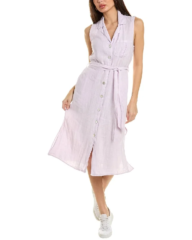 Sleeveless Women Dress in Bright Colors for Summer Parties Sleeveless Women Dress in Bright Colors for Summer Parties Bella Dahl Pocket Linen-Blend Shirtdress