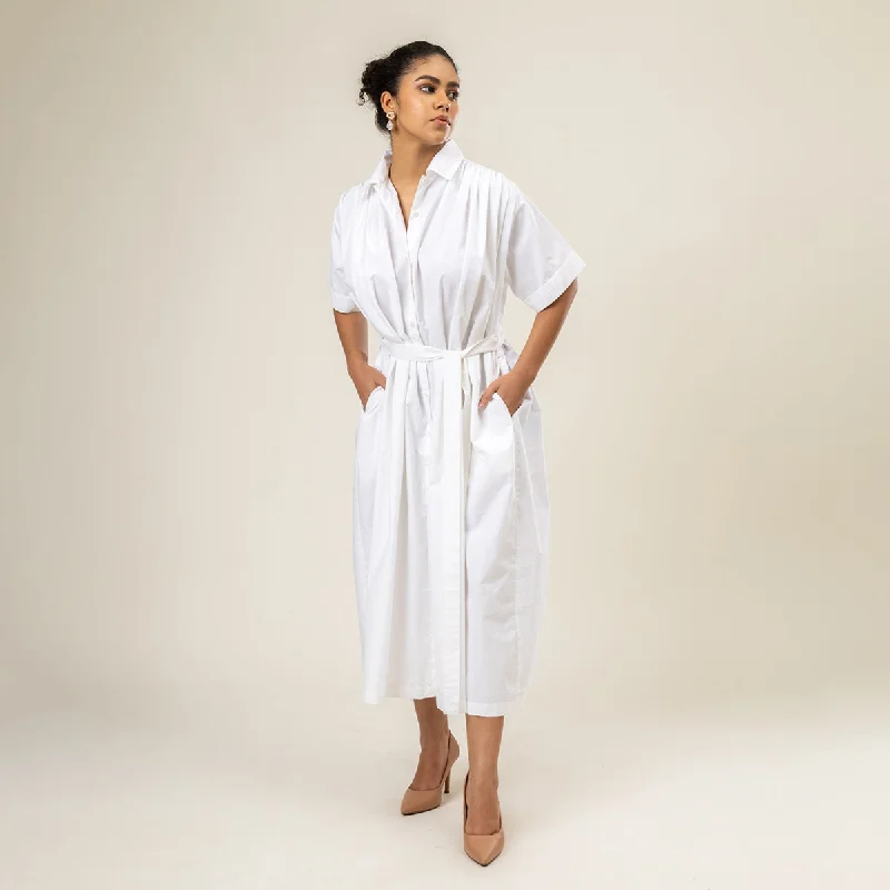 Halter Neck Women Dress to Show Off the Shoulders and Neckline Halter Neck Women Dress to Show Off the Shoulders and Neckline Cotton Solid Dress For Women | Oversized | White Halter Neck Women Dress to Show Off the Shoulders and Neckline Halter Neck Women Dress to Show Off the Shoulders and Neckline Cotton Solid Dress For Women | Oversized | White