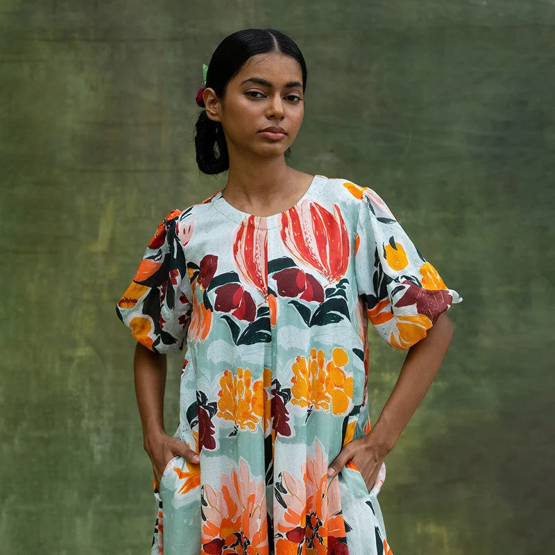 Printed Abstract Women Dress for a Modern and Artistic Appeal Printed Abstract Women Dress for a Modern and Artistic Appeal Upcycled Printed Dress | A Line | Puffed Sleeves | Multicolour Printed Abstract Women Dress for a Modern and Artistic Appeal Printed Abstract Women Dress for a Modern and Artistic Appeal Upcycled Printed Dress | A Line | Puffed Sleeves | Multicolour