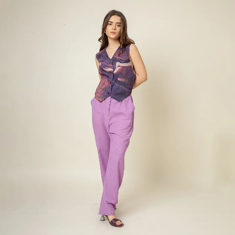 Printed Abstract Women Dress for a Modern and Artistic Appeal Printed Abstract Women Dress for a Modern and Artistic Appeal Upcycled Printed Waist Coat | V Neck | Purple Printed Abstract Women Dress for a Modern and Artistic Appeal Printed Abstract Women Dress for a Modern and Artistic Appeal Upcycled Printed Waist Coat | V Neck | Purple