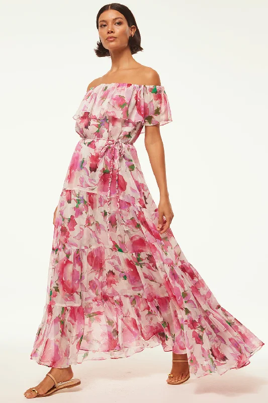 Maxi dresses with cold - shoulder cutouts for a trendy look ESTELLA DRESS