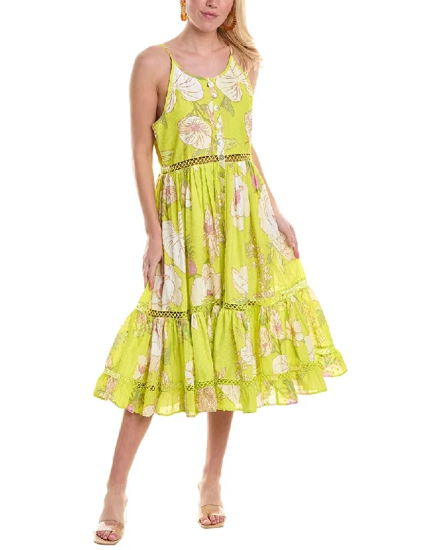 Wrap - Style Women Dress with Adjustable Fit for All Body Types Wrap - Style Women Dress with Adjustable Fit for All Body Types FARM Rio Yellow Neon Garden Swiss Dot Midi Dress
