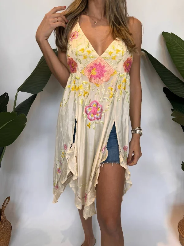 Wrap - Style Women Dress with Adjustable Fit for All Body Types Wrap - Style Women Dress with Adjustable Fit for All Body Types Full Bloom Top Seed Pearl In Cream