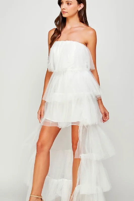 Ruffled Women Dress with Multiple Layers for a Playful and Girly Style Ruffled Women Dress with Multiple Layers for a Playful and Girly Style Giselle High-Low Tulle Dress