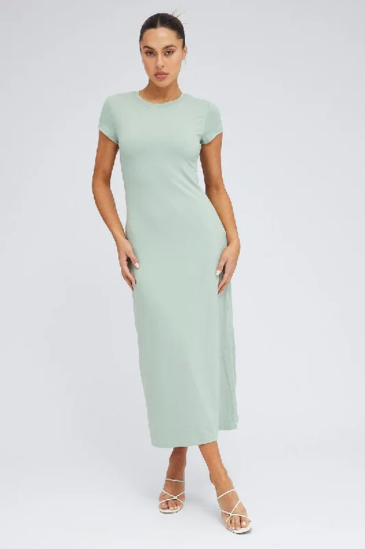 Maxi dresses with a pleated skirt for a timeless and elegant appearance Green Maxi Dress Short Sleeve Bodycon SuperSoft Maxi dresses with a pleated skirt for a timeless and elegant appearance Green Maxi Dress Short Sleeve Bodycon SuperSoft