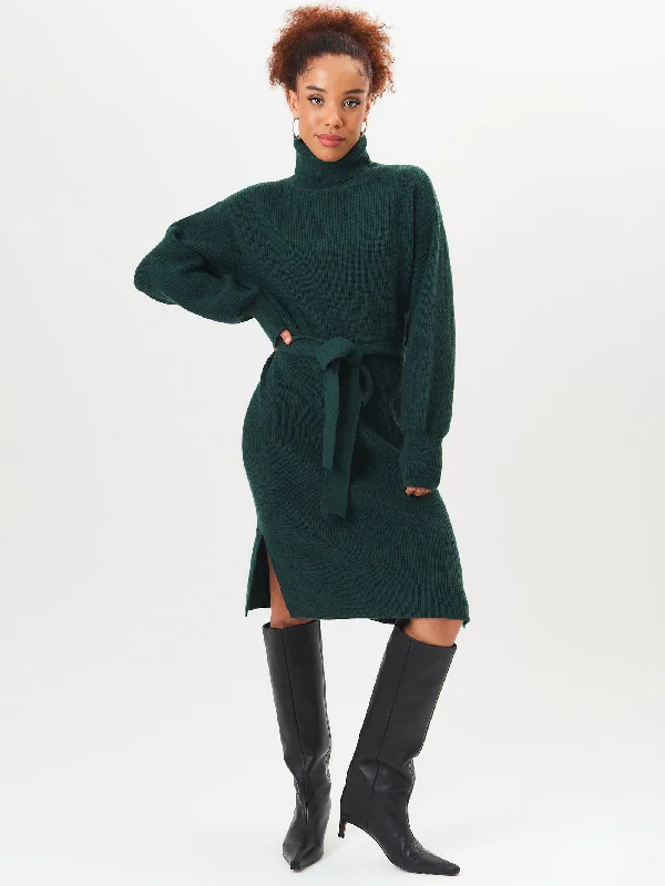 Sleeveless Women Dress in Bright Colors for Summer Parties Sleeveless Women Dress in Bright Colors for Summer Parties Green Roll Neck Oversized Knit Jumper Dress