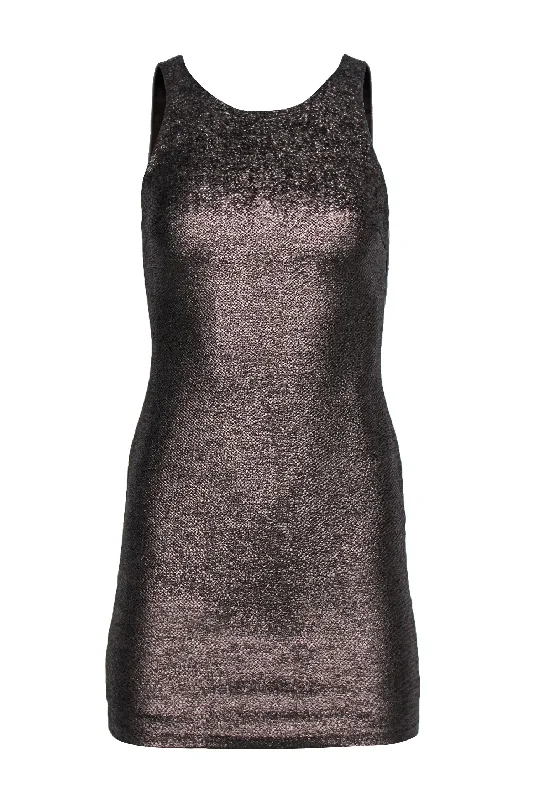 Sleeveless Women Dress in Bright Colors for Summer Parties Sleeveless Women Dress in Bright Colors for Summer Parties Halston Heritage - Bronze Metallic Sequin Sheath Dress Sz XS