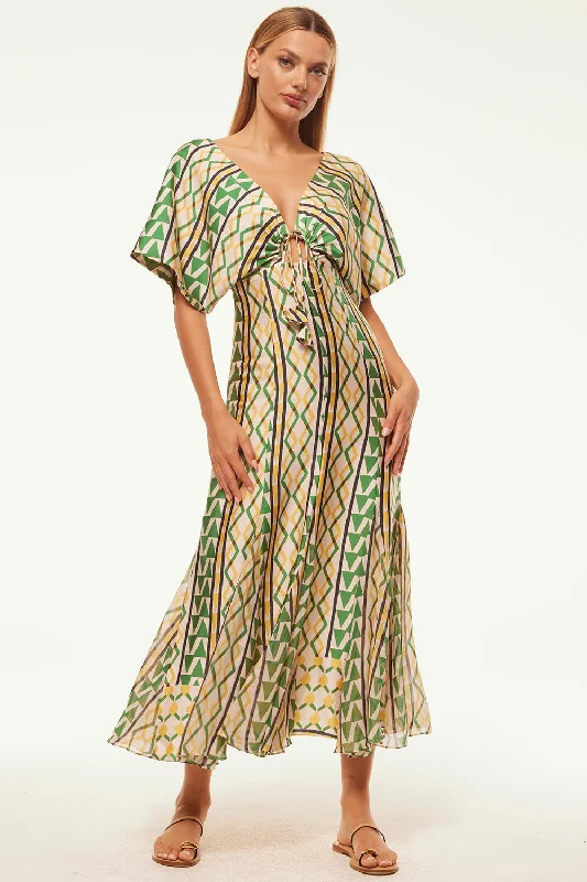 Maxi dresses with cold - shoulder cutouts for a trendy look IRENA DRESS