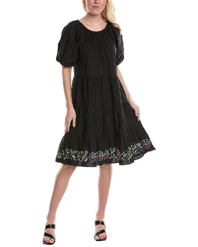 Empire Waist Women Dress to Accentuate the Bust and Conceal the Waist Empire Waist Women Dress to Accentuate the Bust and Conceal the Waist Johnny Was Amanza Eyelet Mini Dress